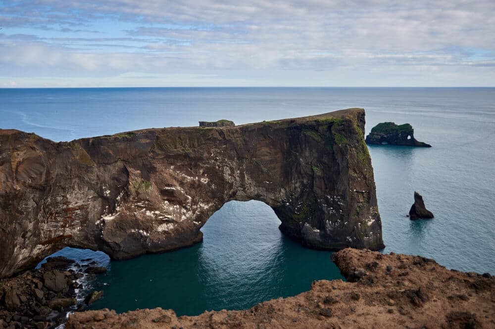 Stone arch of Dyrhólaey in Iceland.