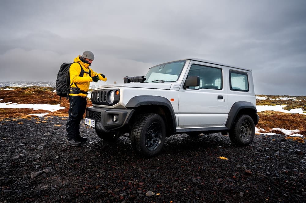 Blue Car Rental Suzuki Jimny outdoor