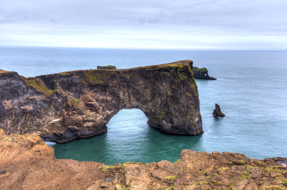 Dyrholaey island of the southern coast of Iceland.