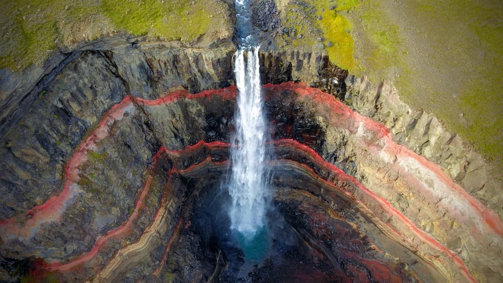 Hengifoss waterfall in east Iceland.