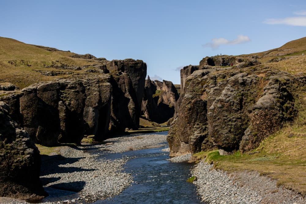 Fjaðrágljúfur canyon and river in southeast Iceland.