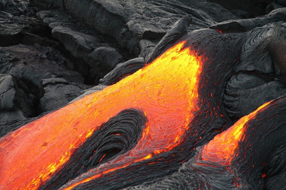 Flowing lava in Hawaii Flowing lava in Hawaii