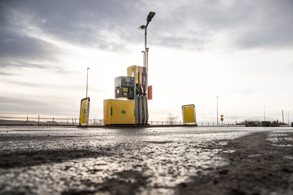 Fuel station in Iceland. Fuel station in Iceland.
