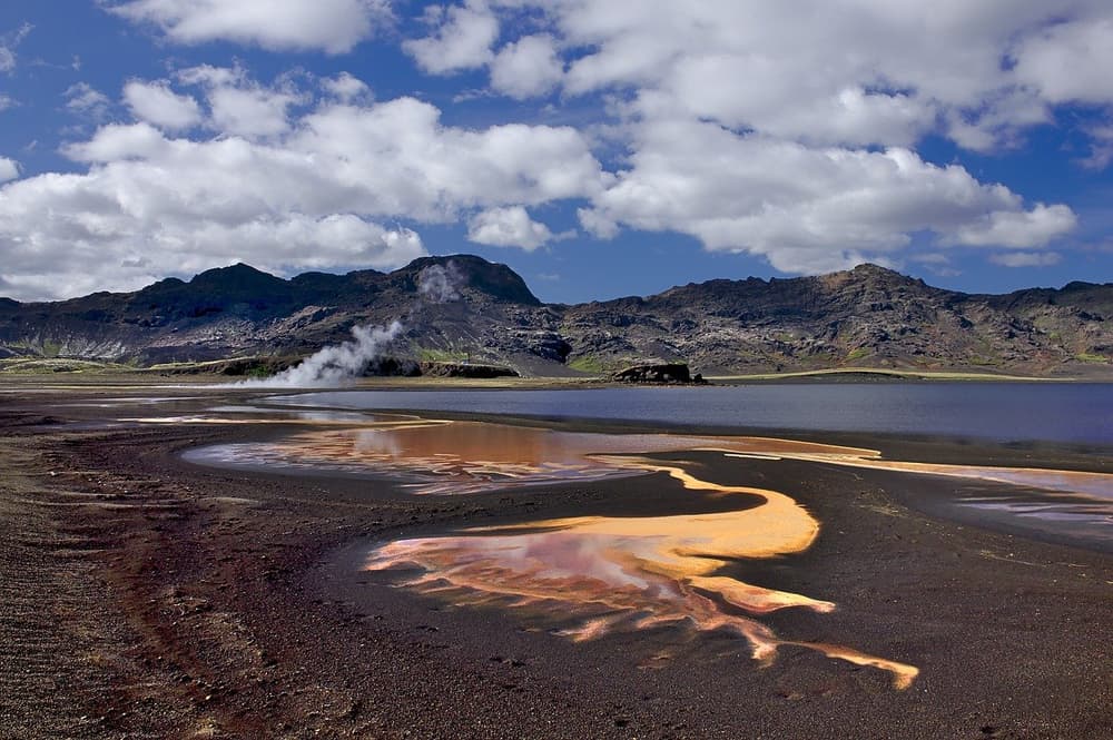 geothermal lake in Iceland geothermal lake in Iceland