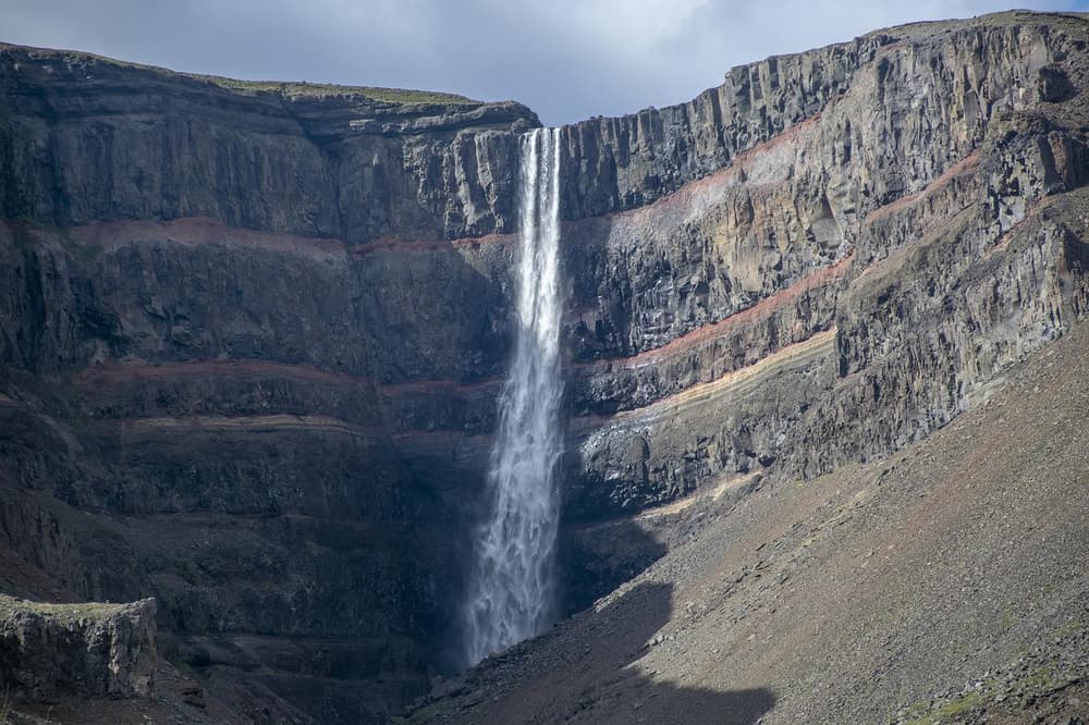 Hengifoss waterfall in East Iceland