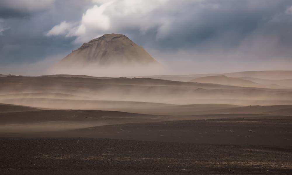 Sandstorm in Iceland. Sandstorm in Iceland.