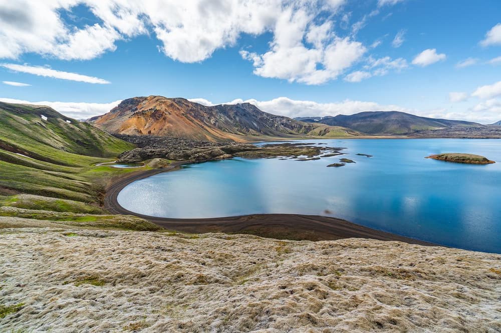 mountain lake in Iceland