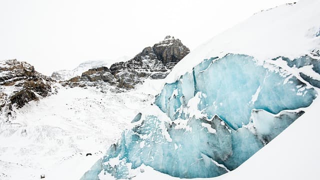 Iceland glacier Glacier in Iceland during winter time
