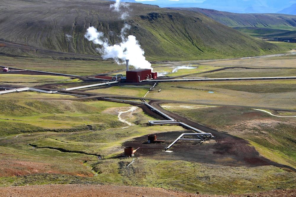 Overview picture of Krafla geothermal power plant