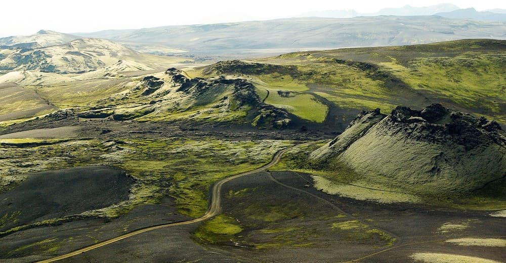 Laki craters in Iceland