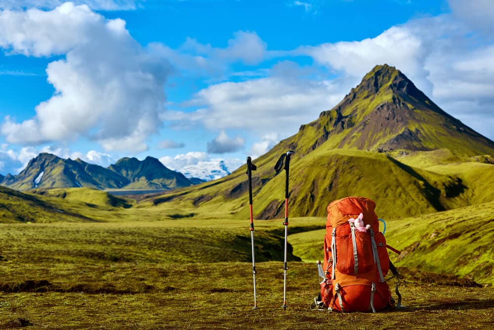 Landmannalaugar hiking. 