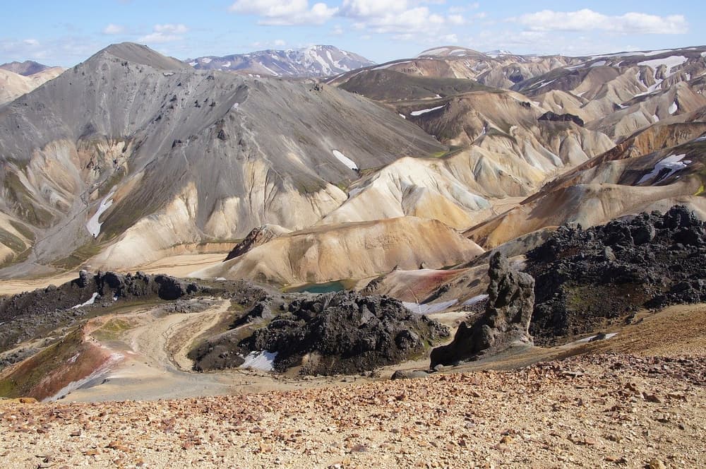 Landmannalaugar Vue d'ensemble des montagnes à Landmannalaugar en Islande