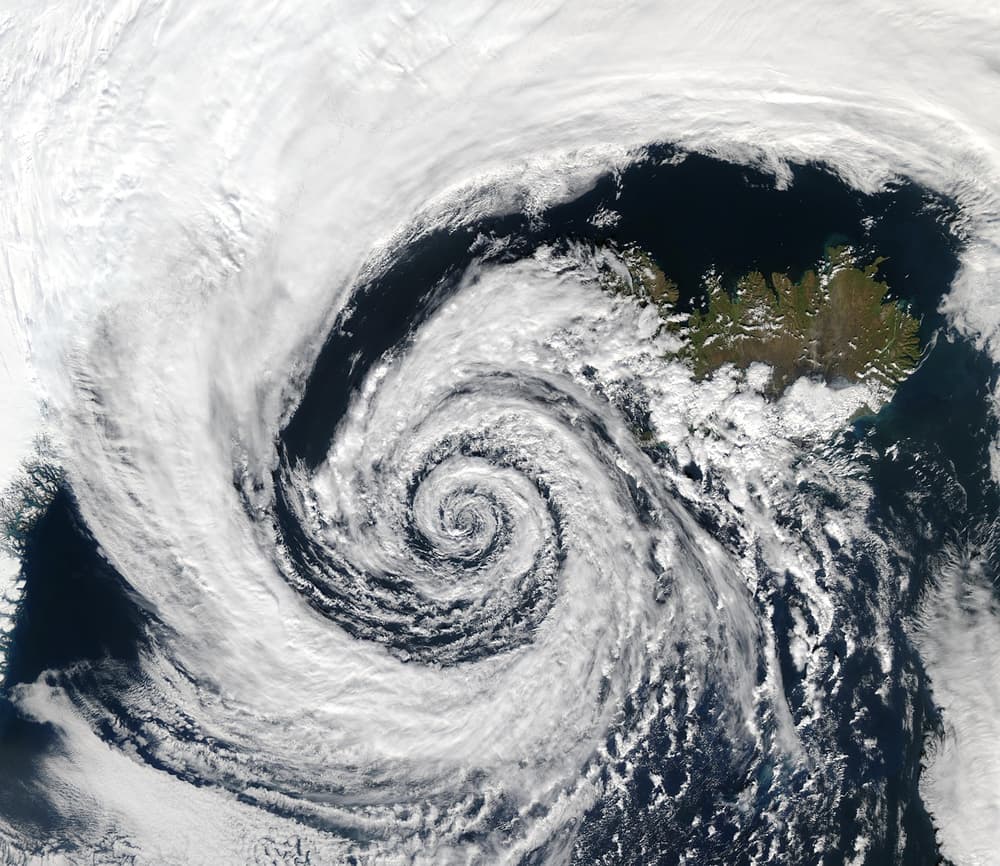 satellite image of Iceland