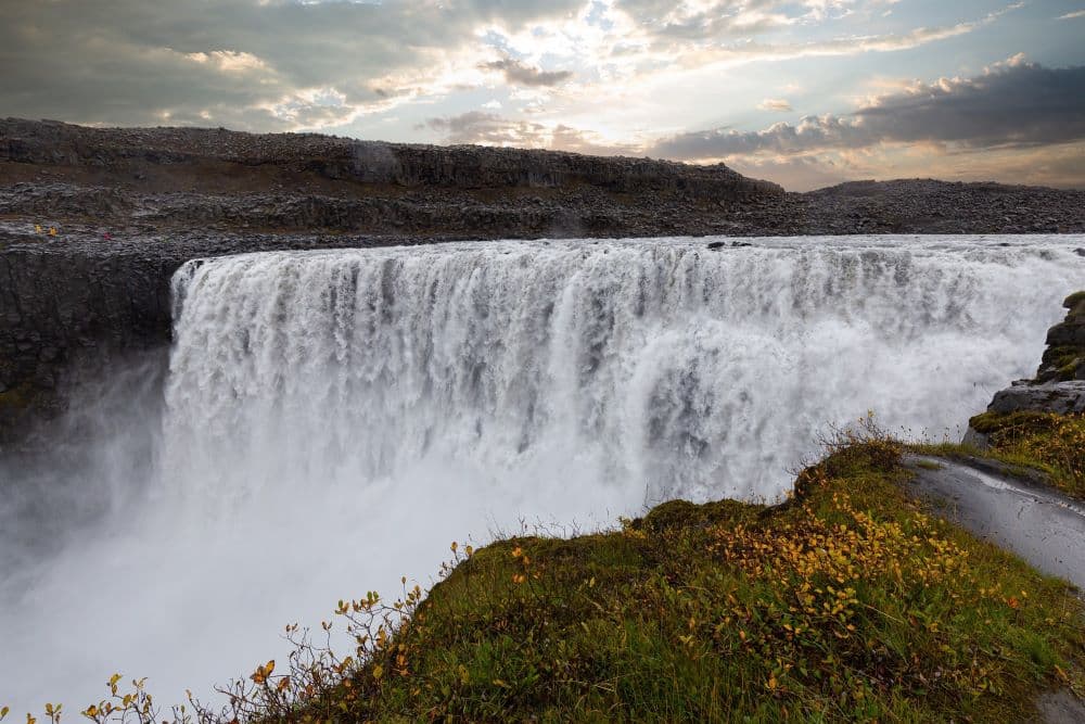 Dettifoss around Iceland. Dettifoss waterfall in north Iceland.