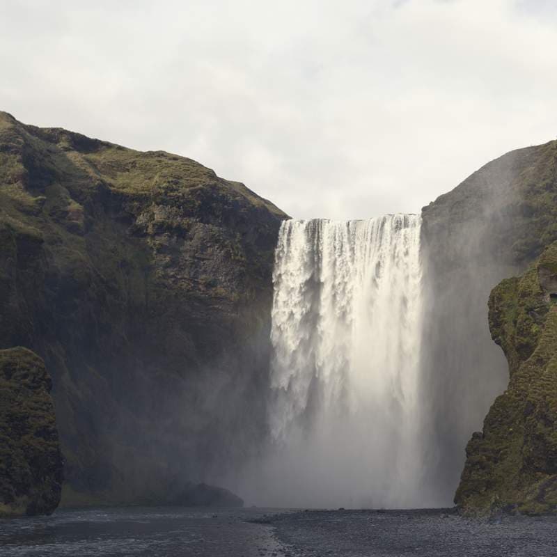 Skogafoss waterfall in South Iceland.