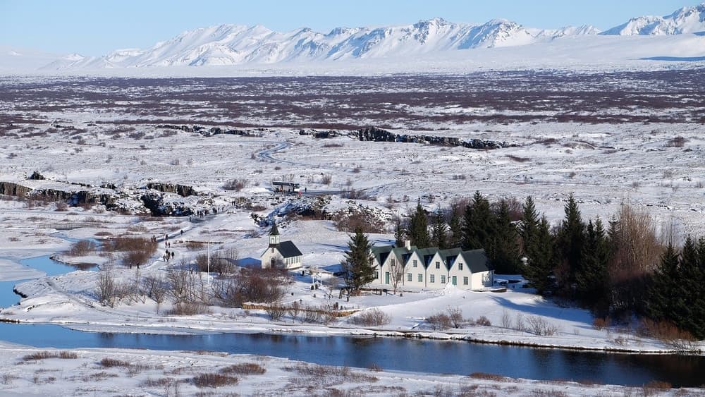 Thingvellir in winter Thingvellir in winter