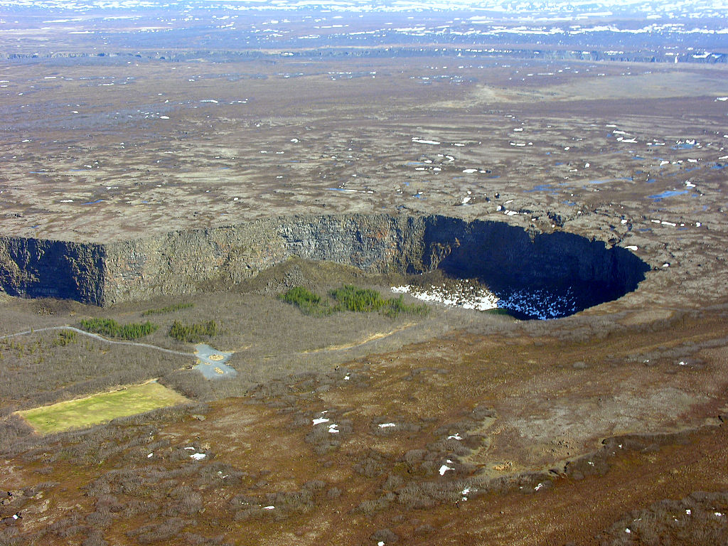 Ásbyrgi seen from above - horseshoe