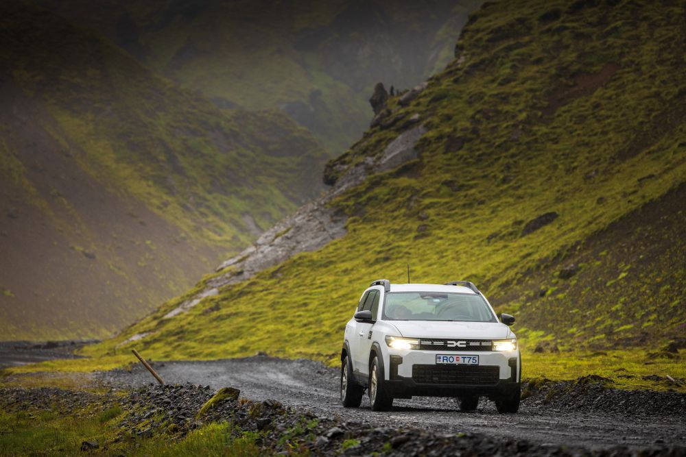 Iceland highland road. 4x4 on a highland F-road in Iceland.