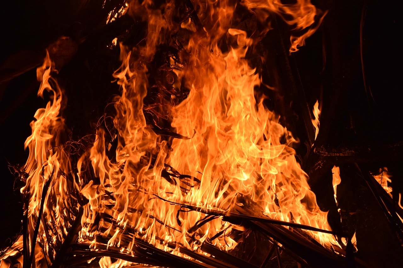 bonfire in Iceland