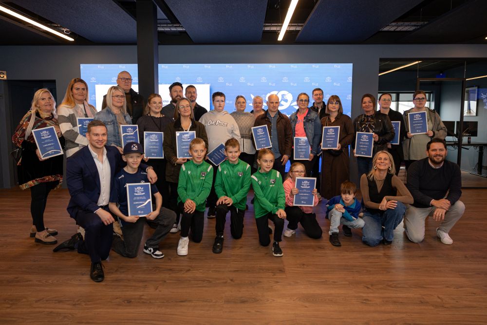 Local support at Blue office. Local programs receiving grants at Blue Car Rental's main office.