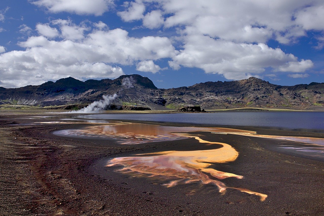 geothermal lake in Iceland