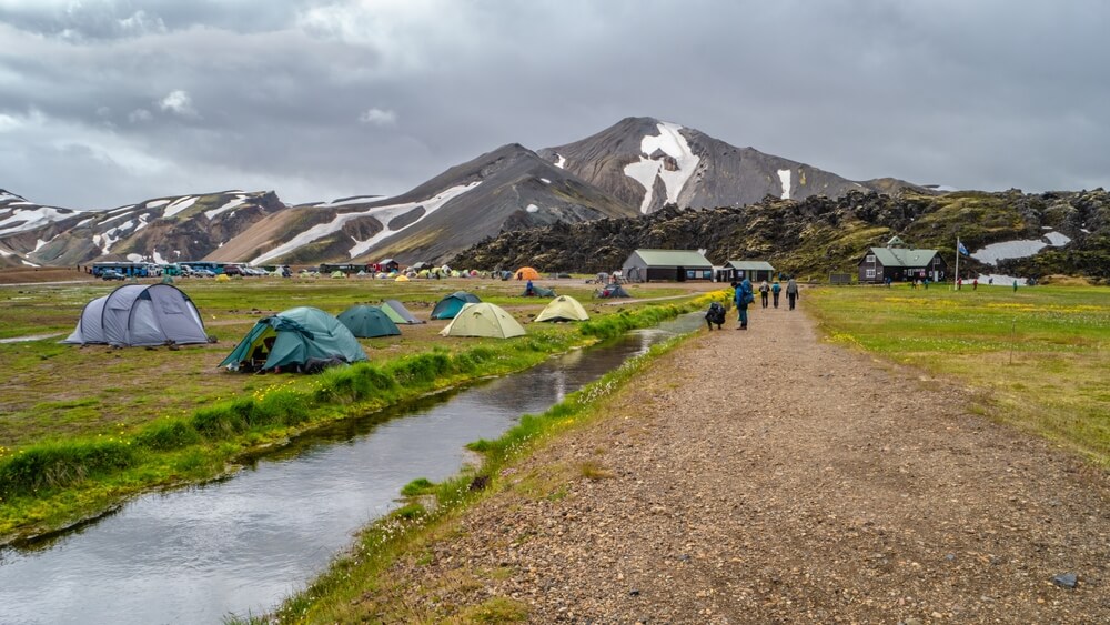 Landmannalaugar camping site.