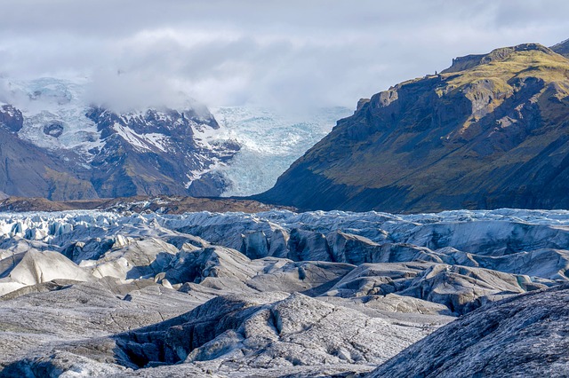 Iceland glacier in the spring