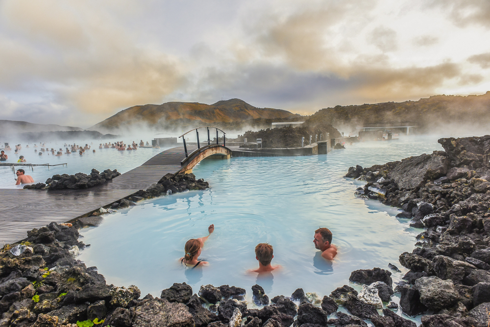 Blue lagoon October. Blue lagoon geothermal pool in Iceland in October.