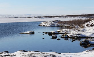 Iceland lake in winter