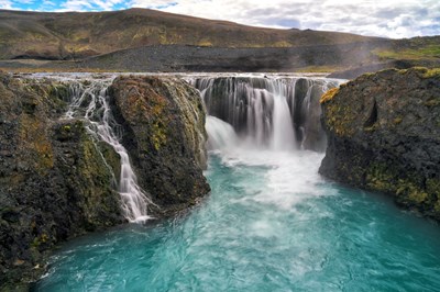 Sigoldufoss waterfall Iceland's Highland