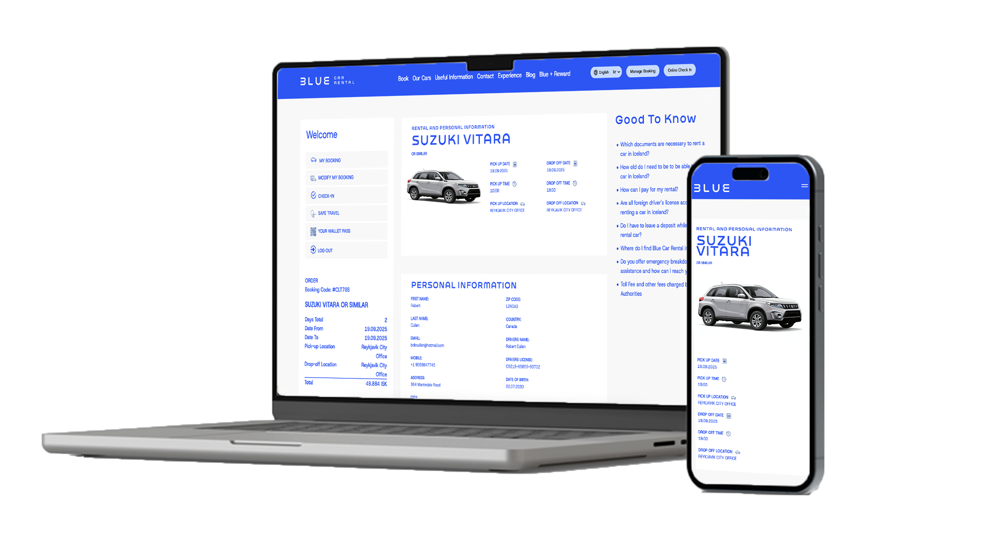 Manage your booking here