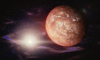 Planet Mars in solar system