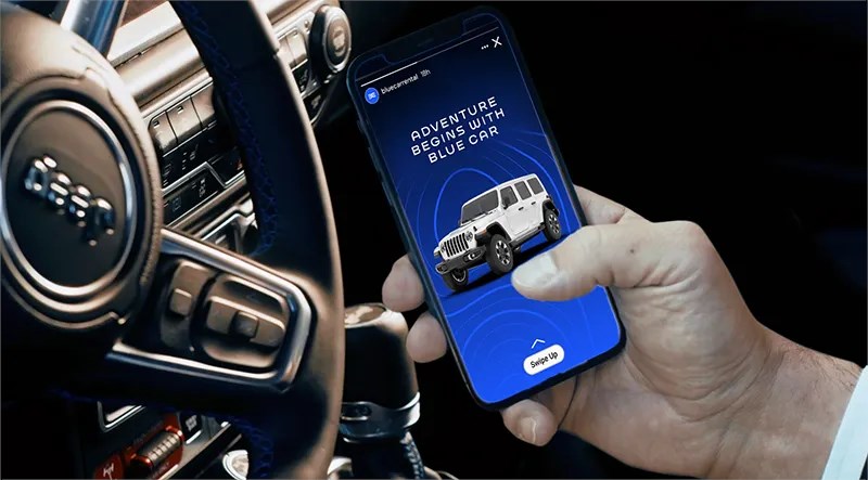 Book now with Blue Car rental