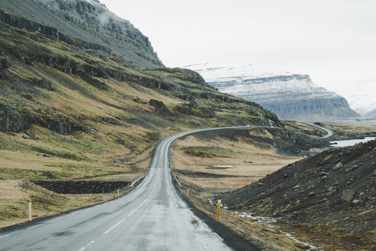 mountain road in Iceland