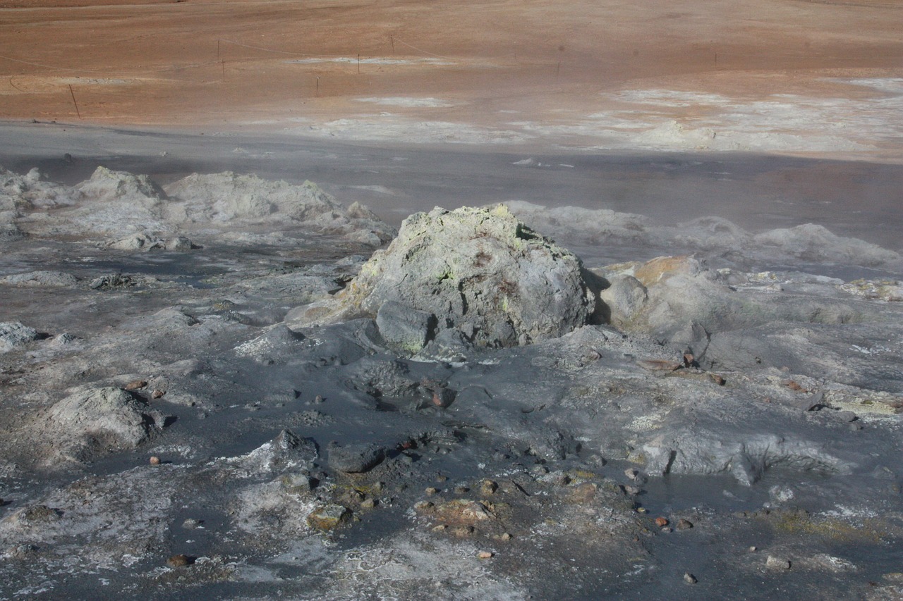 mud pot in Námafjall geothermal area
