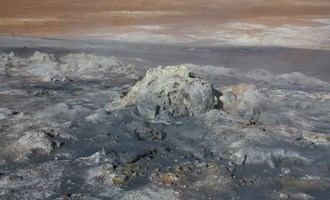 mud pot in Námafjall geothermal area, Iceland