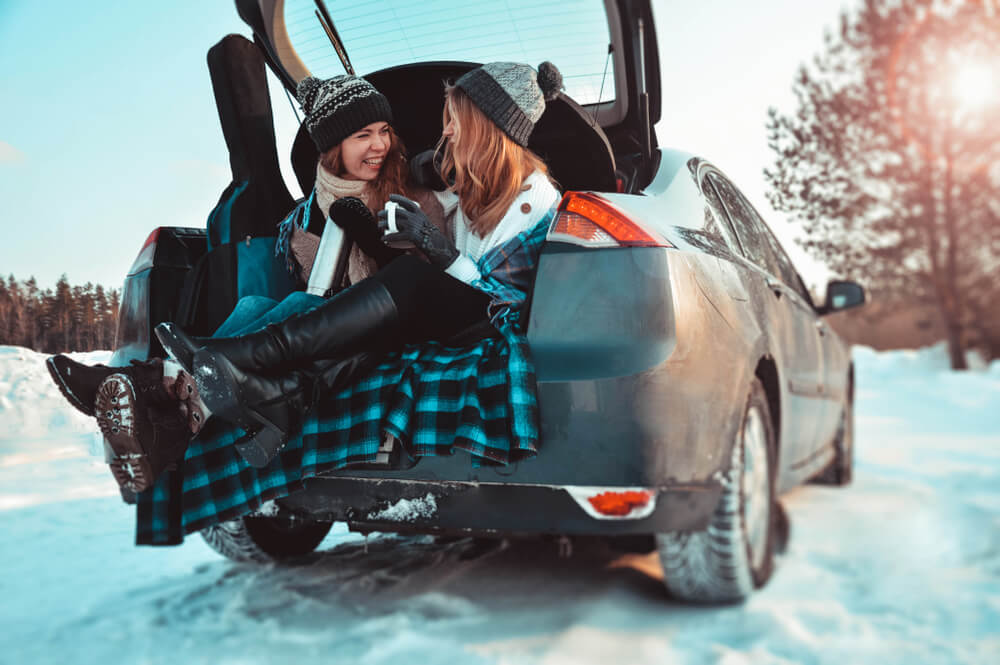 rental car winter road trip in iceland