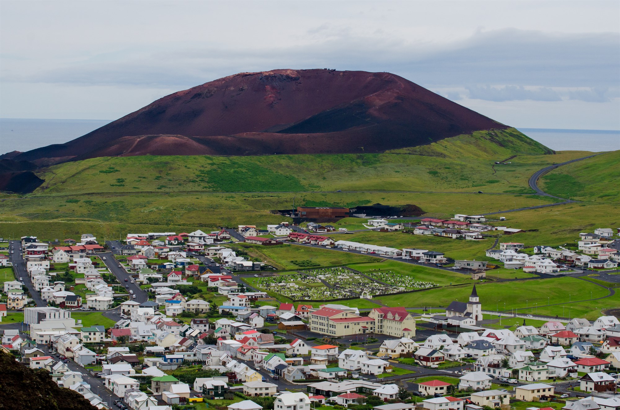 The volcano overlooking the town last erupted in 1973.