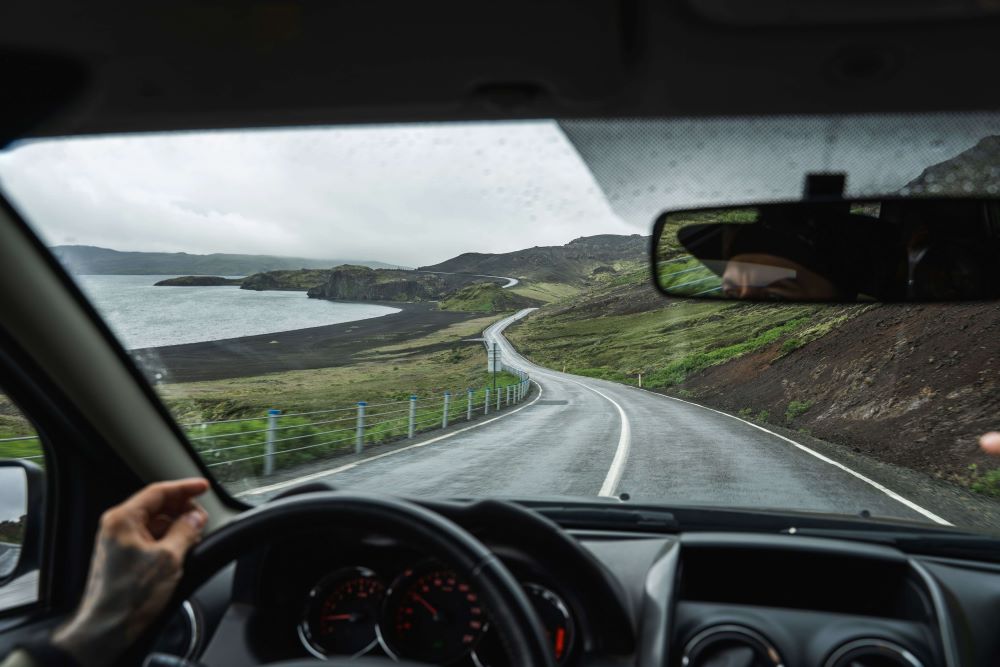 Driving in Iceland Roads.