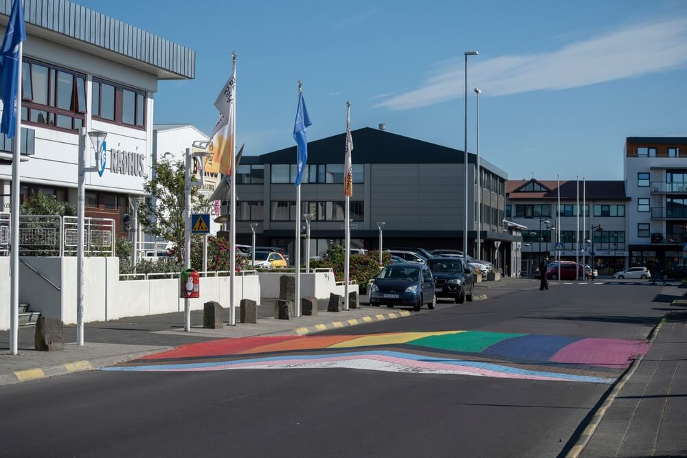Keflavik Iceland rainbow street