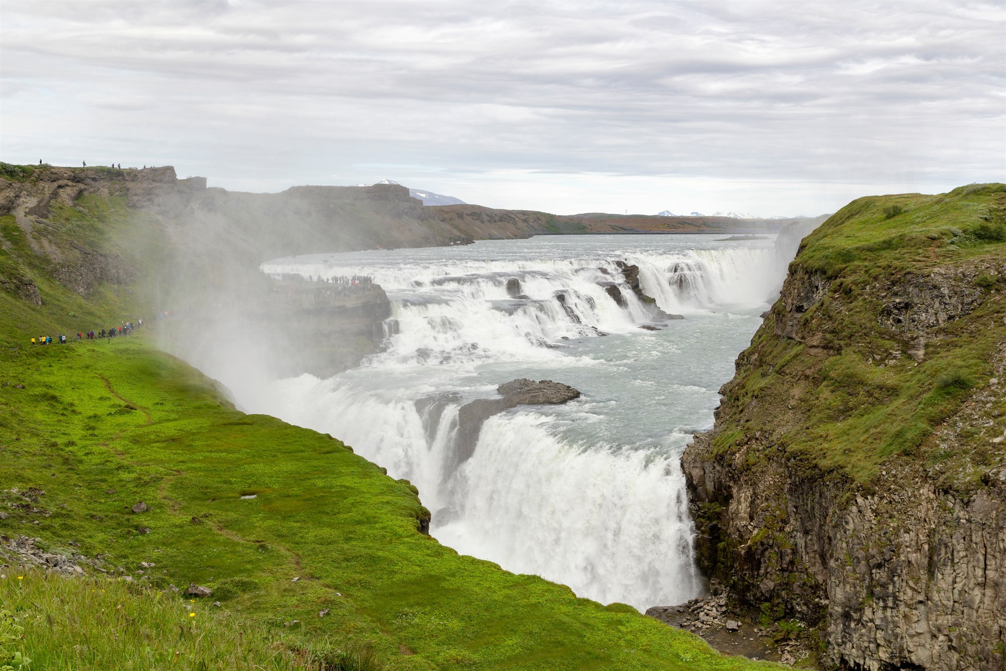 Gullfoss waterfall is one of Icelands most beautiful and powerful waterfalls.