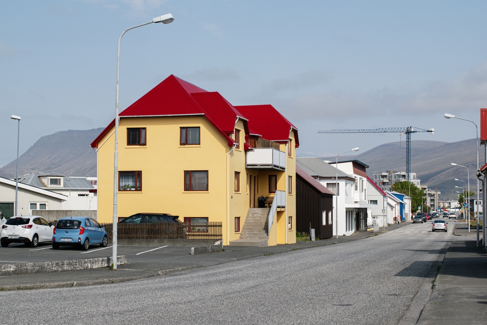 Einarsbúð in Akranes. Local shop Verslun Einars Ólafssonar in the town of Akranes in Iceland.