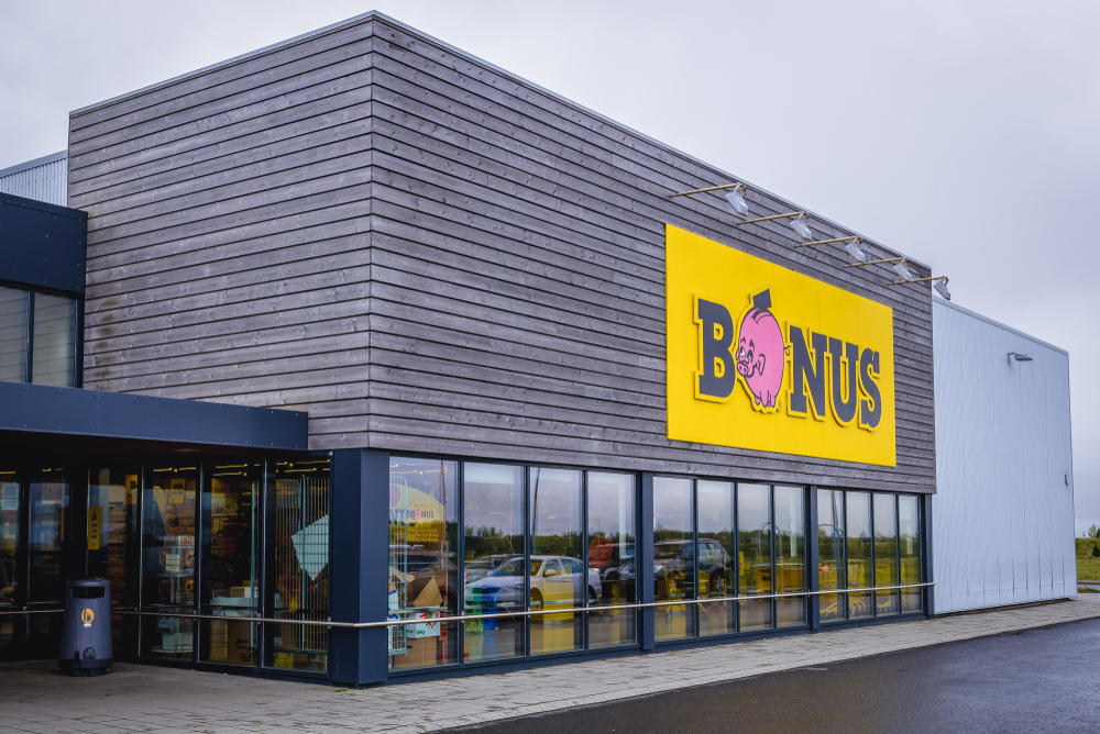 Bónus supermarket. Bónus discount supermarkt store in Iceland.